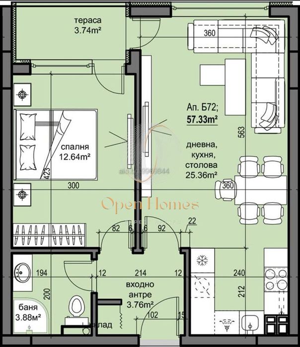 Продава се Двустаен апартамент в Пловдив, Христо Смирненски - 67 кв.м за 1866 €/кв.м - Снимка #6