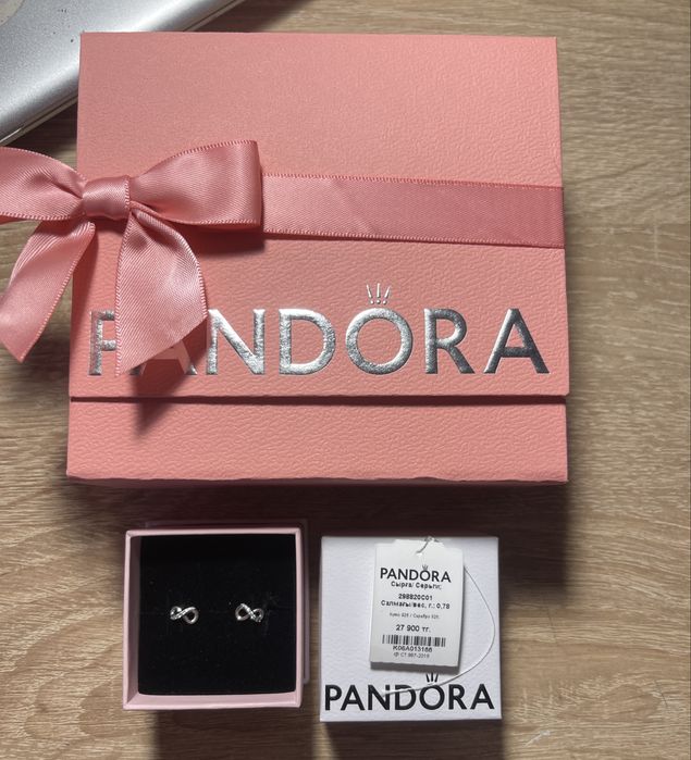 сережки Pandora бесконечность
