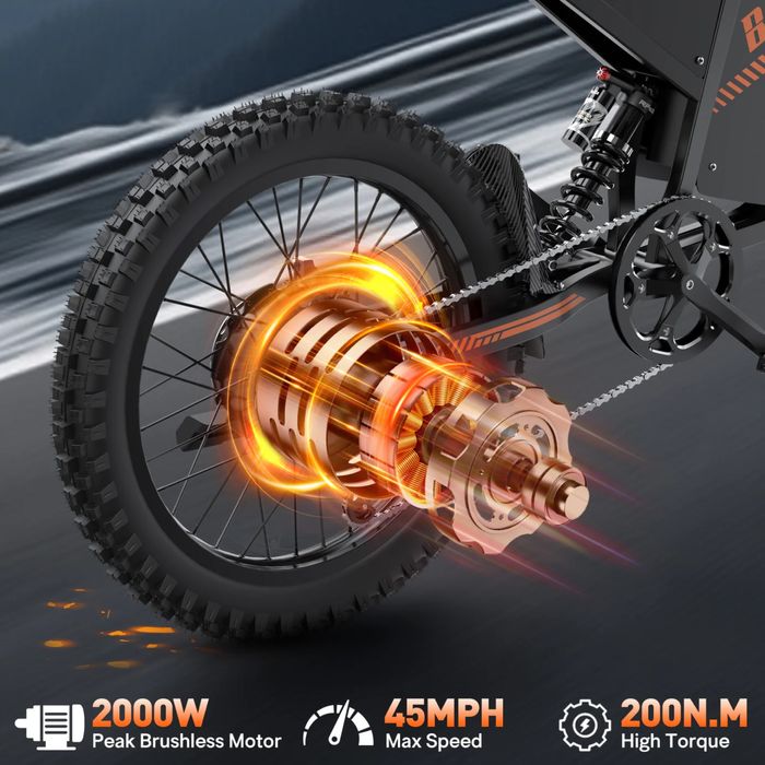 НОВО!!! Електрически OFF Road Велосипед Bopzin Q8 3000W 60V/35AH
