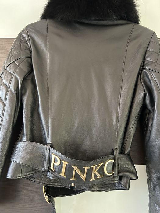 шикозно кожено яке с естествена кожа Pinko
