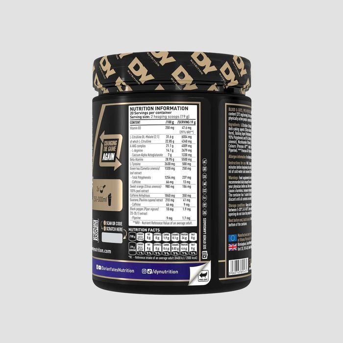 Blood & Guts DY Nutrition 380g - Pre WorkOut