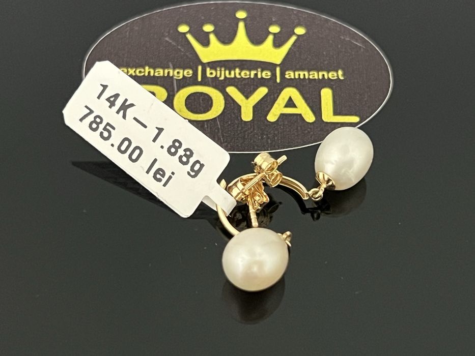 Bijuteria Royal CB : Cercei aur 14k 1,83 grame