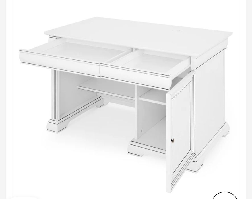 Birou alb Mobexpert Jazz lemn masiv