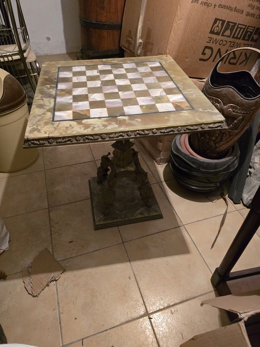 Masă șah din marmură