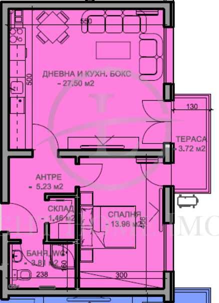Реф. 1913 Двустаен в Новострояща се сграда / Южен