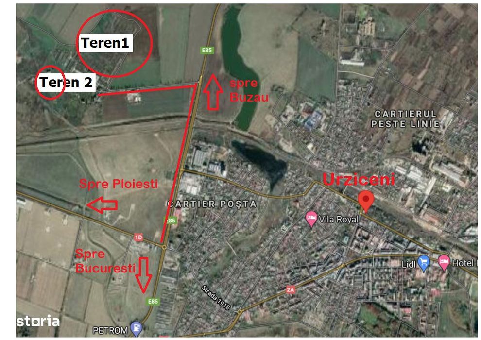 Oferta Bomba! Doar 3 Euro / mp.  Teren 15.2 Ha Intravilan in Urziceni.