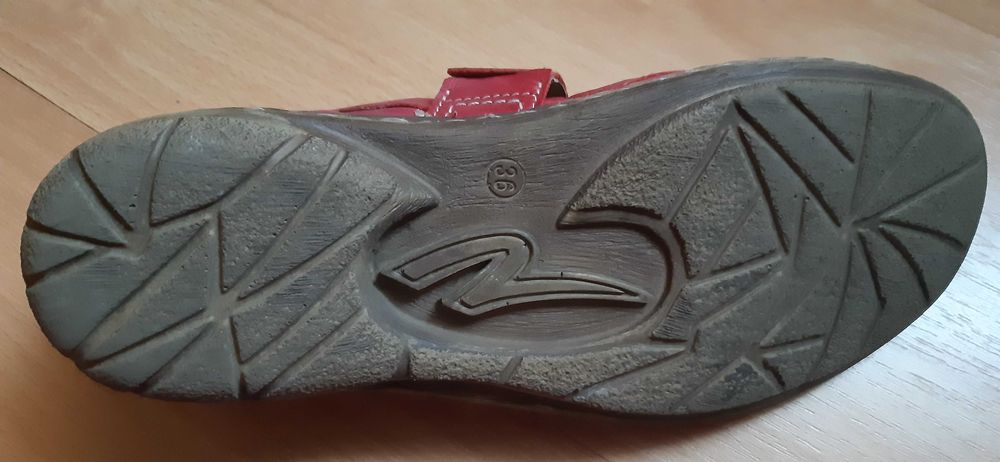 Pantofi piele rosii cu bareta