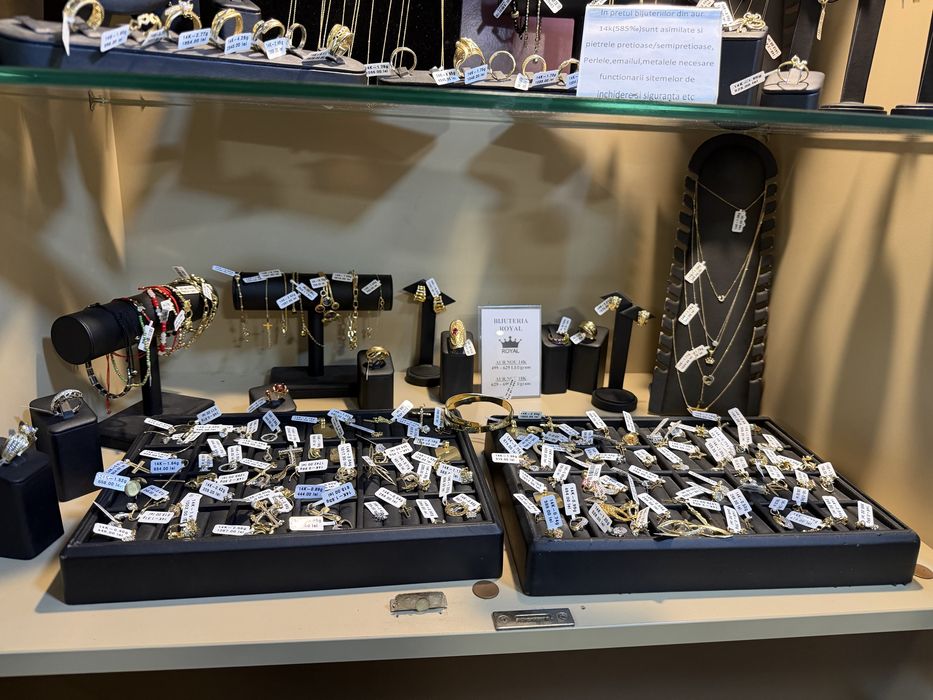 Bijuteria ROYAL: Bratara Lant  Inel Cercei  Aur 14K  dama barbat 585