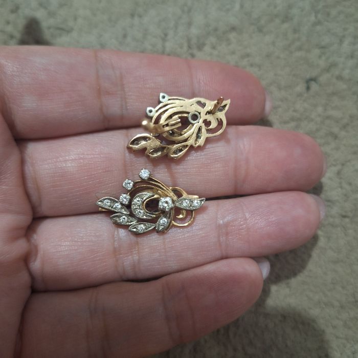 Золотые серьги, брилианты