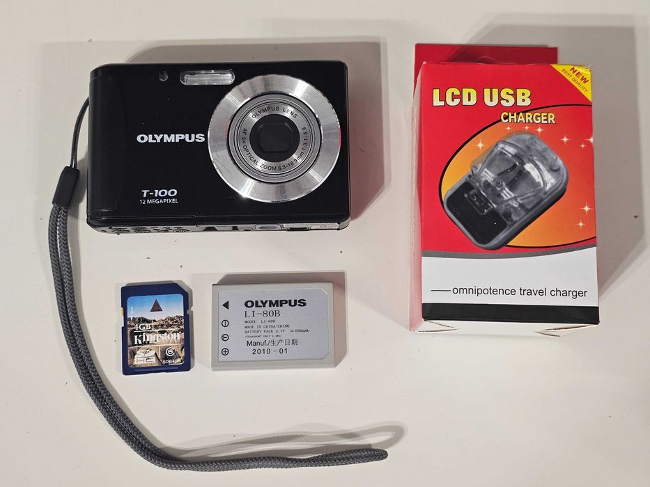 Y2K Aparat foto digital compact Olympus T100 12MP 3xZoom