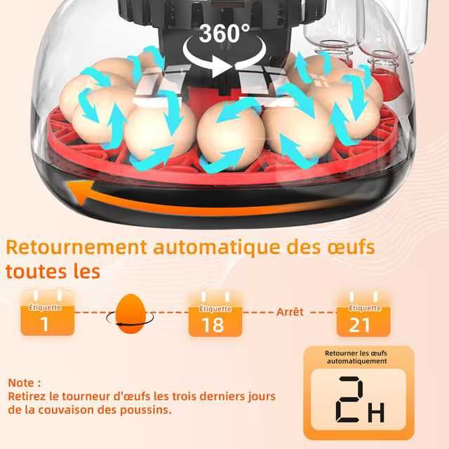 Автоматичен инкубатор за яйца за 12 яйца