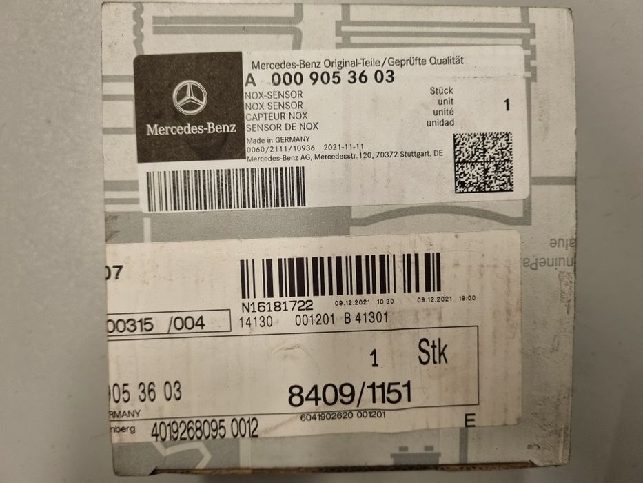 NOX-SENSOR-MERCEDES-BENZ 'Чисто нов