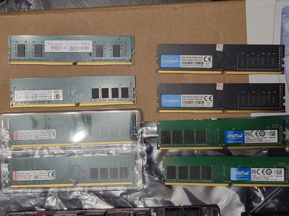 Компютърни части i3 9100F, ddr4 рам, дънна платка и захранване