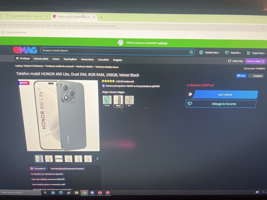Honor 400 lite sigilat