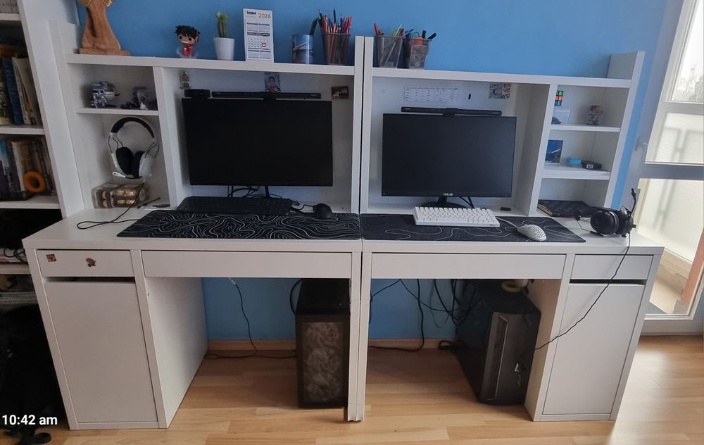 Компютърно бюро Micke - 2 бр., 110/50, с надстройка