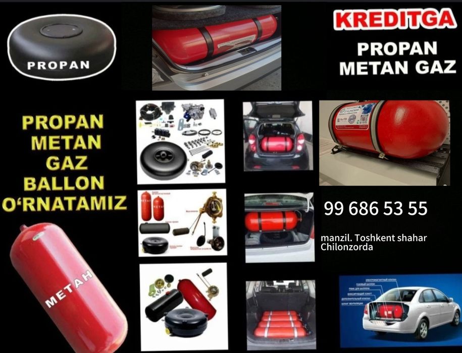Metan va propan  o'rnatish xizmati