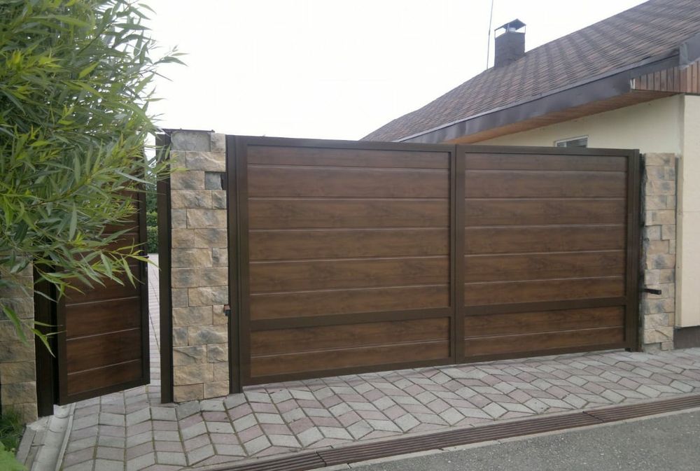 Ворота из панелей фото Ворота из панелей фото