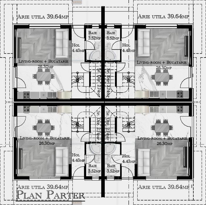 Casa / Vila P+1+M Dobroesti,Ilfov | 158mp utili/locuință | DEZVOLTATOR