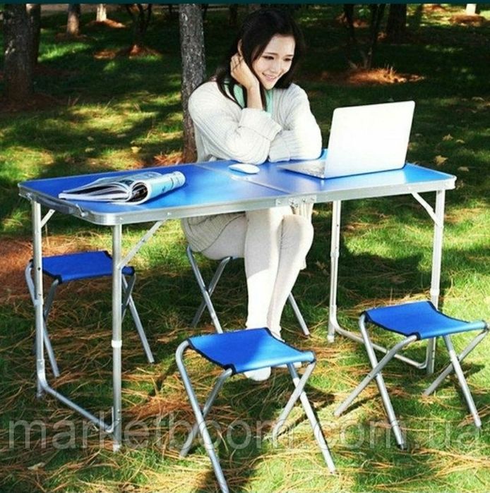 Российский складной стол+4 стула