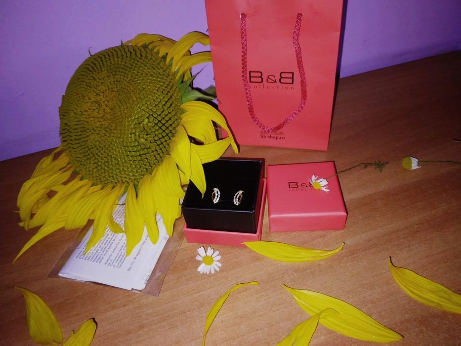 Cercei aur 585 cu cubic zirconia