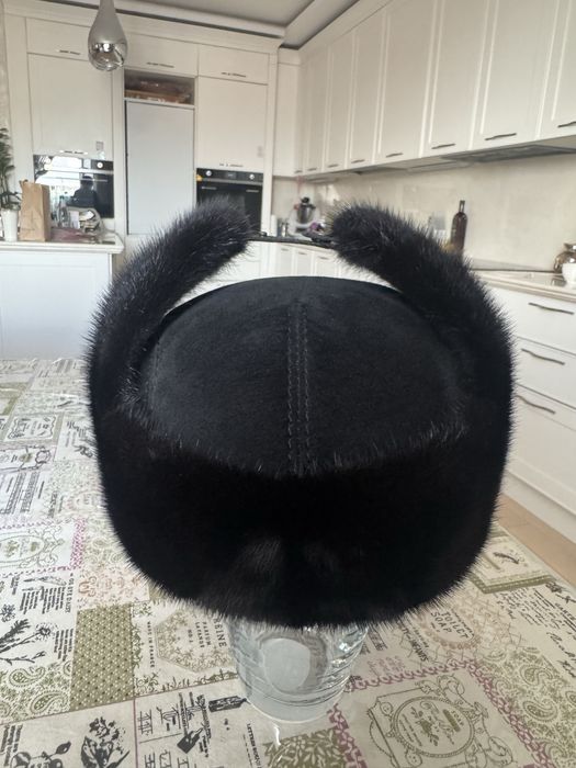 Шапка ушанка норковая