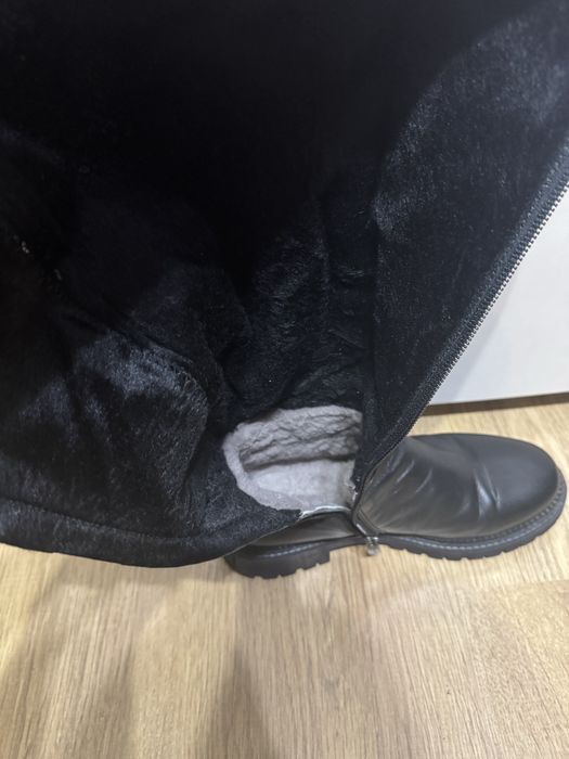 Зимние кожанные сапоги