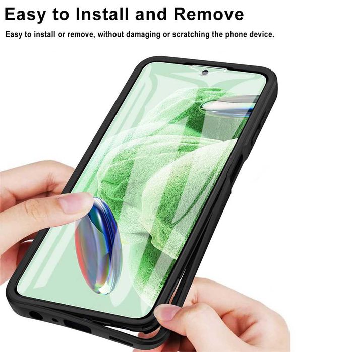 Husă 360 grade protecție Redmi 15 4G albastră