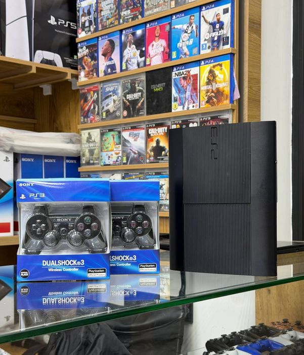 Playstation 3 slim  yevropa RASM REAL oyinlari yozlgan 2ta jostik