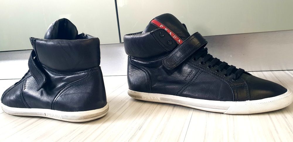 Prada Leather UNISEX Sneakers Size 41 - 26см ОРИГИНАЛ! ЕСТЕСТВЕНА Кожа
