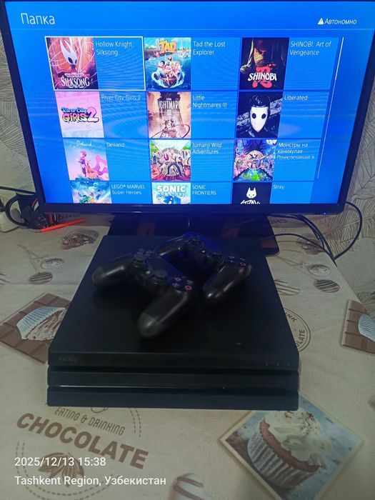 Ps4 pro 1tb 4k UHD goldhen proshivka qilingan 57 ta oʻyini bor