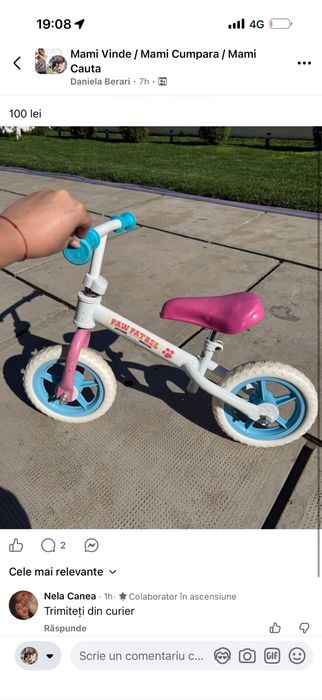 Bicicleta fara pedale