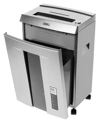 Уничтожитель бумаг Deli 9905. P-5, 2х15 мм, 10 лист. одновременно, 20л
