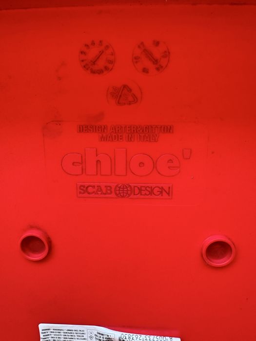 Vand scaun polipropilena rosu terasa horeca/gradina