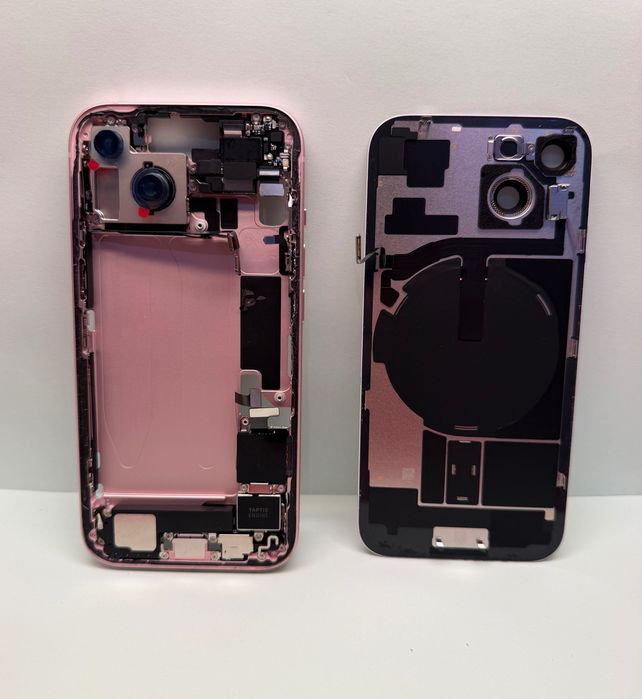 iPhone 15 Rose Roz rama carcasa mijloc enclosure frame sticla spate