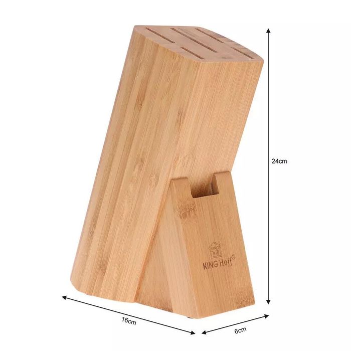 Set de cutite, foarfeca si suport din lemn, 7 piese, Kinghoff