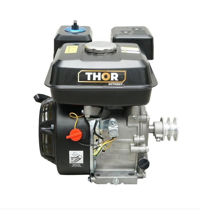 Motor pe benzina cu fulie 7.5CP, 4 timpi, ax cu pana 20mm, 212cc pornire sfoara THOR (40TH207)