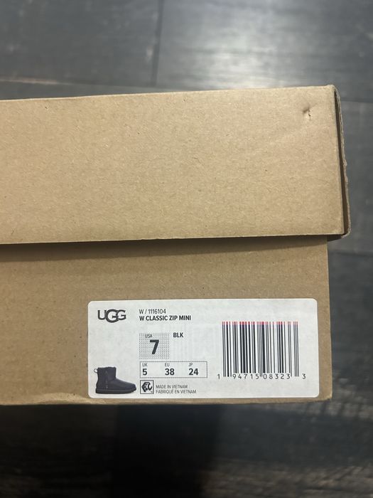 Ugg ghete negre piele