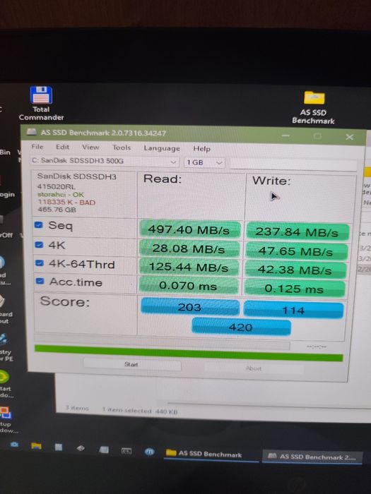 Ssd nvme Sandisk Ultra 500gb 99%viata