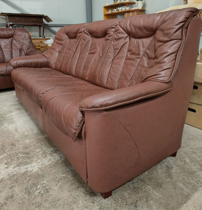 Диван тройка от естествена кожа N 4020