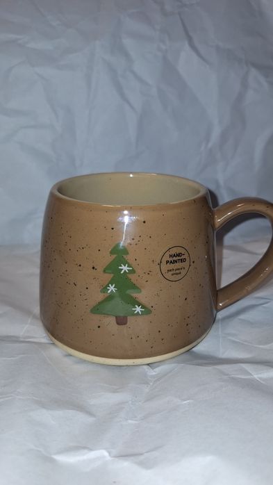 Set/buc 2 căni ceramice hand-painted – urs & brad | rustic