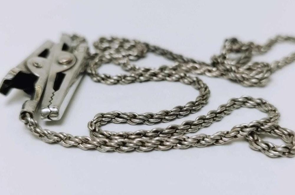 Vechi lant ochelari placat cu argint