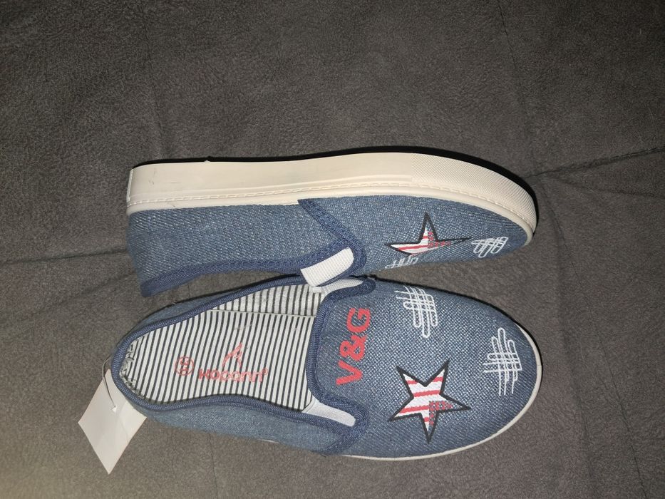 Новые джинсовые мокасины 31