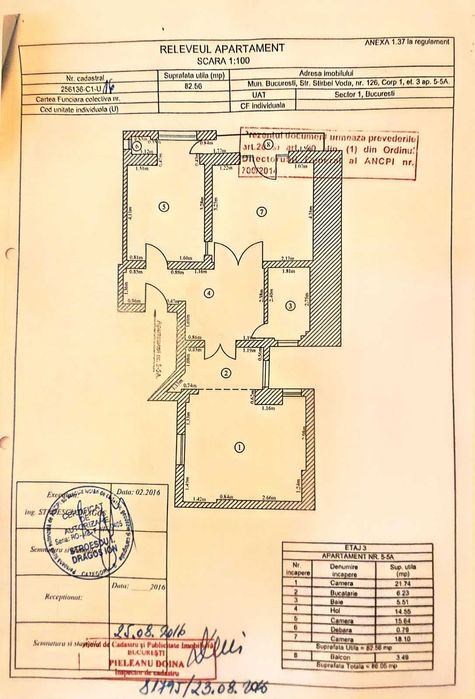 Apartament 3 camere de vanzare – Stirbei Voda / Parcul Cismigiu – 86 mp – renovat – centrala proprie – imobil interbelic PROPRIETAR