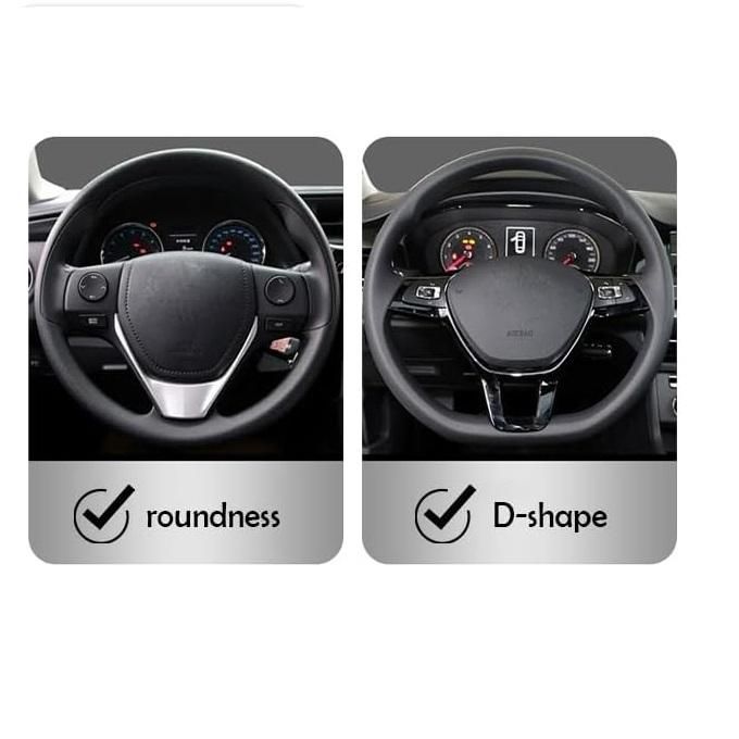 калъф за волан шиещ 39-41см от 1 секция естествена кожа черен ...