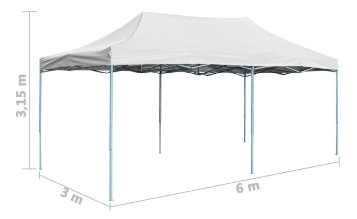 Cort pliabil de gradina, sistem acordeon, 3x6m