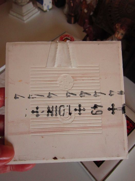 cadou rar placa ceramica vintage Timbre Poștale rare made Germany 1970