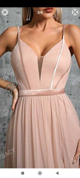 Мрежеста ками рокля с разделени бедра