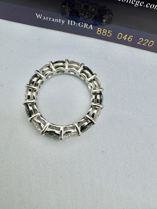 Сребърен пръстен с мойсанит (Диамант) 7 карата