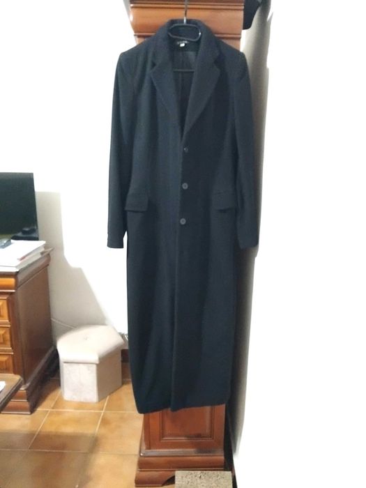 Pardesiu negru stofa de lana