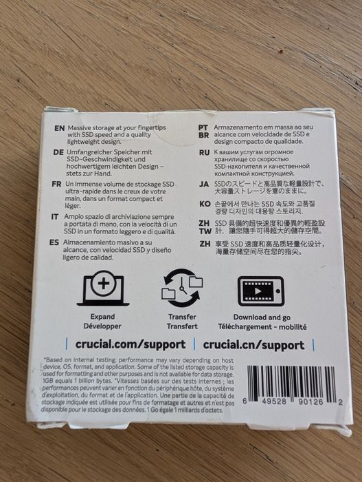 SIGILAT - SSD Portabil - Crucial X6 1TB - USB-C